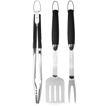 Roestvrijstalen Grillgereedschapset, Barbecuevork, Tang, Grillspatel, Draagbaar Multifunctioneel Barbecuegrillgereedschap