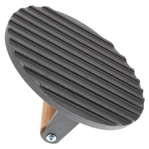2Pcs Cast Iron Burger Press Round Grill Meat Press Non-Stick Surface