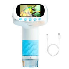 Ręczny Mikroskop dla Dzieci, 1000-Krotne Powiększenie, Miniaturowy, Przenośny Mikroskop Kieszonkowy z 2,0-Calowym Ekranem IPS, Zabawka STEM A