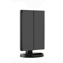 Makeup Mirror Vanity with Lights, 2X 3X 10X Magnification, Touch Control, Trifold Mirror, Dual Power Supply A