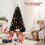 7-Ft Black Artificial Halloween Christmas Tree with Spooky Sounds - Black 5