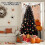 7-Ft Black Artificial Halloween Christmas Tree with Spooky Sounds - Black 8
