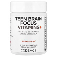 Codeage, Vitaminy+ dla Młodzieżowego Fokus, 60 Vegetable Kapsułek