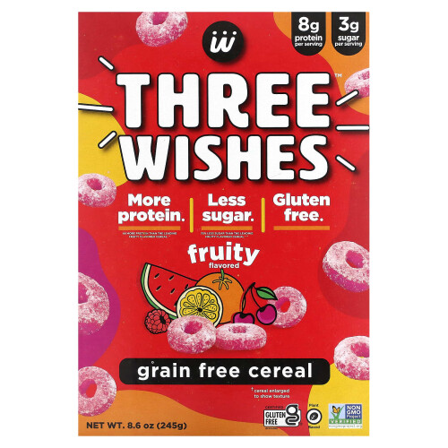 Three Wishes, Cereal sem Grãos, Fruity, 8,6 oz (245 g)