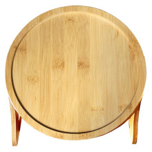 Sofa Armrest Tray, Wooden & Bamboo Folding Sofa Tray Table Use for Eating/Remote/Drinks/Phone (Round, Square) A