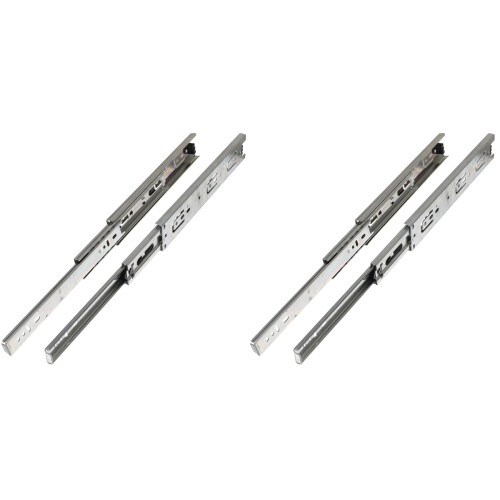 4Pièces Glissières En Acier Galvanisé Argent Pour 1