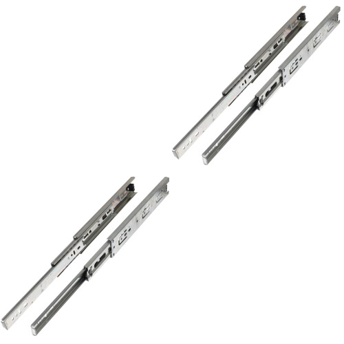 4Pièces Glissières En Acier Galvanisé Argent Pour 2