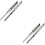 4Pièces Glissières En Acier Galvanisé Argent Pour 6