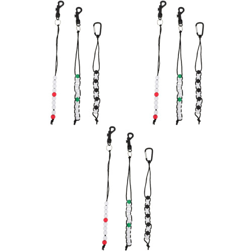 9Pièces Compteur Perles Golf Portable Outil Comptage Score Précis 2