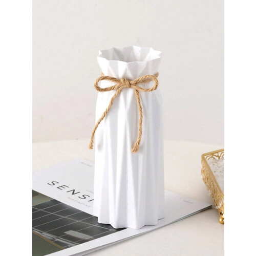 Origami plastic vaas met keramische afwerking, 17,5 cm 1