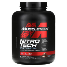 NitroTech MuscleTech, Peptidas de Leche, Chocolate de Leche, 4 lbs (1.81 kg)