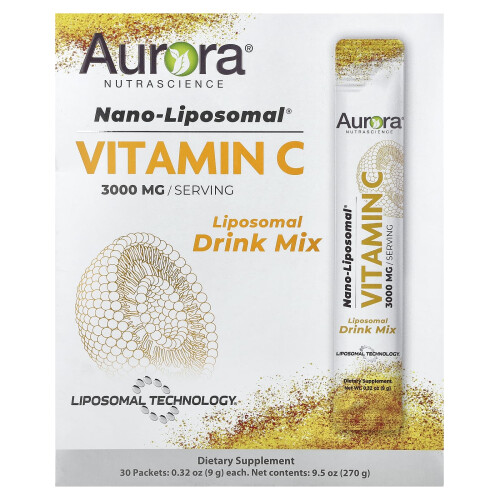 Aurora Nutrascience, Nano-LιποσωματικήÆ Βιταμίνη C, 3,000 mg, 30 Πακέτα, 0.32 oz (9 g) Κάθε