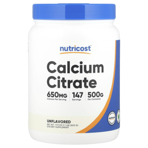 Nutricost, Κάλιο Σιτράτη, Αραχνισμένο, 17.9 oz (500 g)