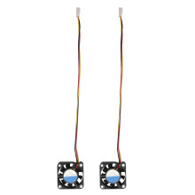 SODIAL (R) 2 Stueck 3 Pin 40mm Quadrat PC Computer Luefter  12V - Schwarz