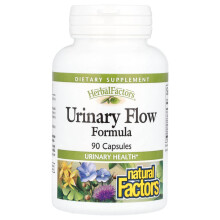 Natural Factors, Fattori Naturali, Herbal Factors, Formula del Flusso Urinario, 90 Capsule
