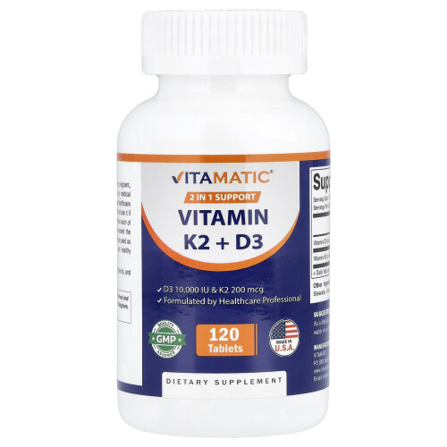 Vitamatic, Witamina K2 + D3, 120 tabletek