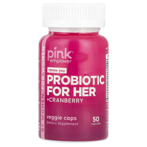 Pink, Probiotik pre ňu, +Cranberry, 50 Kapiúľ