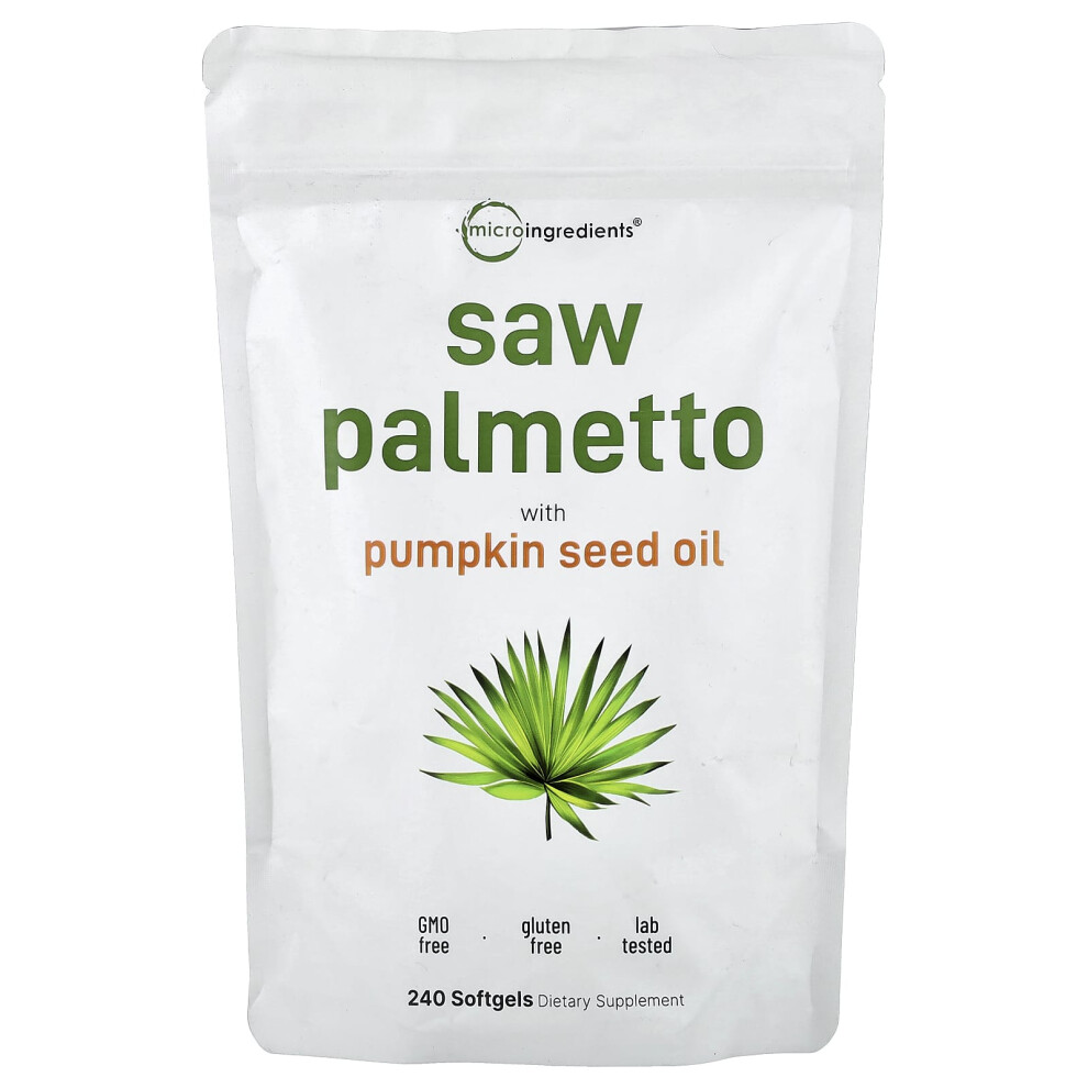 Micro Ingredients , Saw Palmetto With Pumpkin Seed Oil, 240 Softgels
