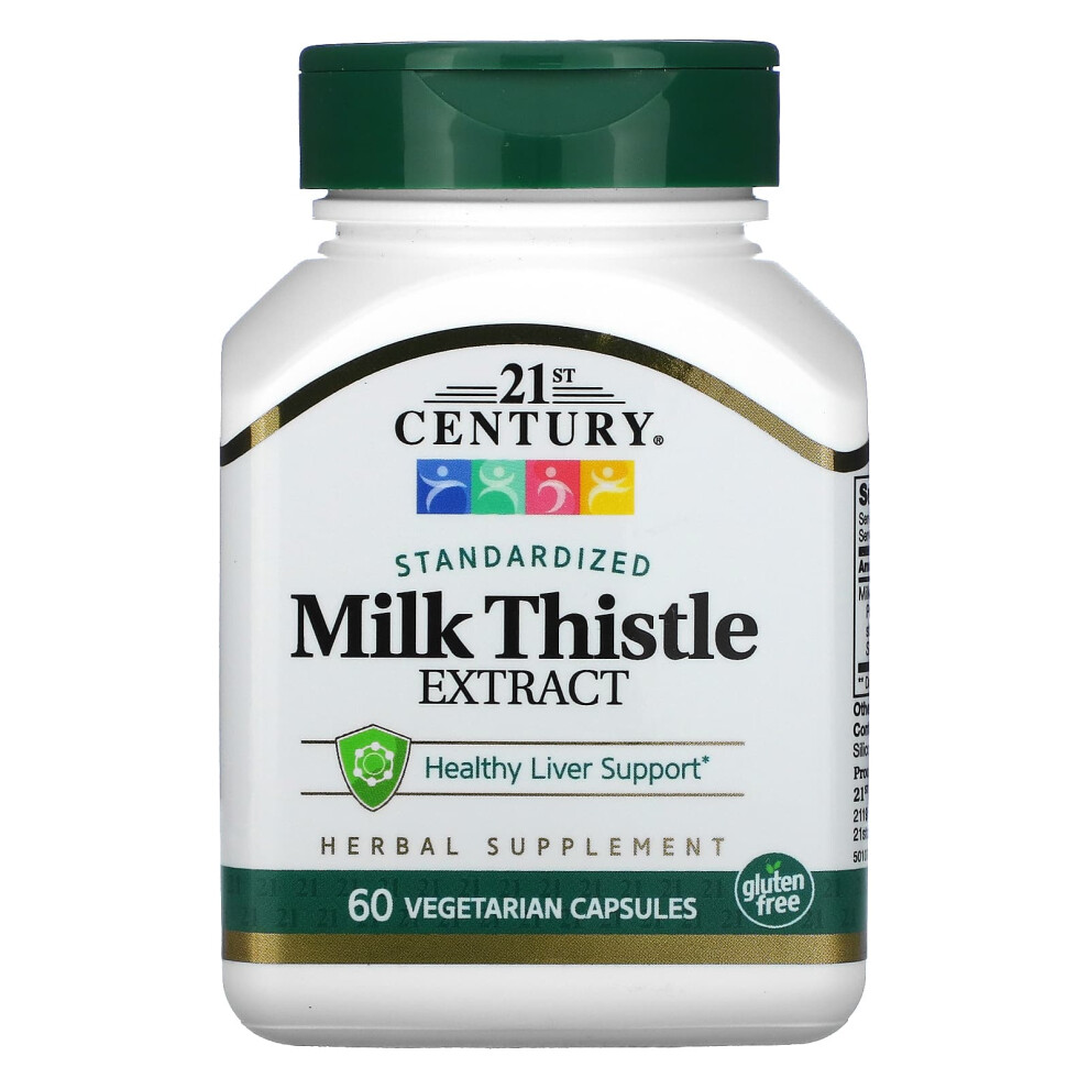 21St Century , Standardized Milk Thistle Extract, 60 Vegetarian Capsules