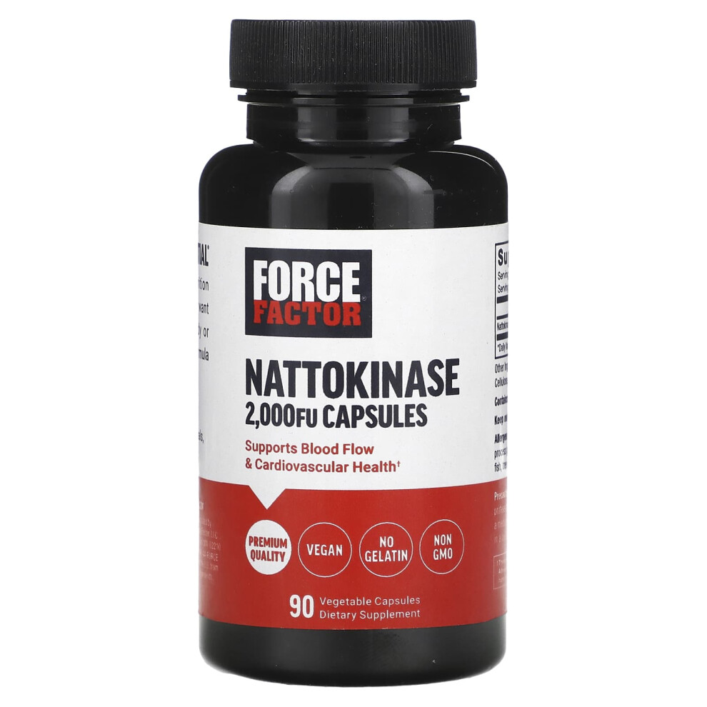 Force Factor , Nattokinase, 2,000 Fu, 90 Vegetable Capsules