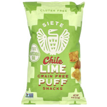 Siete, Granaatvrij Puff Snacks, Chili Lime, 4 oz (113 g)