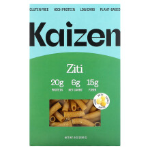 Kaizen, Ziti, Bez lepku, Vysoký obsah bílkovin, Nízká sacharidová hodnota, Rostlinná, 8 oz (226 g)