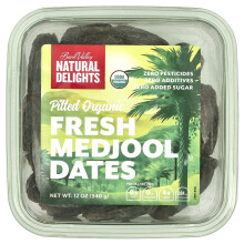 Natural Delights, Bez Kamení Organický Medjool Dátlový Plod, 12 oz (340 g)