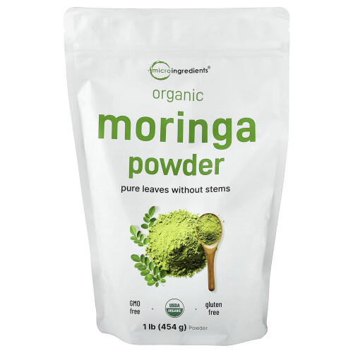 Pulbere de Moringa Organic Micro Ingredients, 1 lb (454 g)
