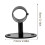 2Pcs Stair Railing Bracket Black Metal Handrail Holder Durable Rust Resistant for Indoor Use 2