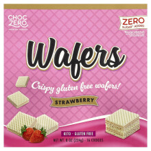ChocZero, Biscotti Premium, Wafers, Fragola, 16 Biscotti, 8 oz (224 g)