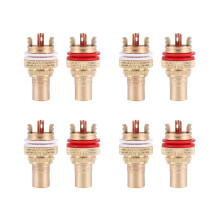 8 x CMC placcato oro RCA FEMMINA CHASSIS femmina professionale AMP HIFI presa RCA placcato oro loto sede femminile