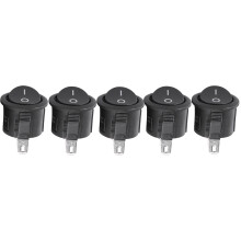 5 x 6A 125V/3A 250V SPST Interrupteur a bascule noir