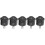 5 Pcs SPST Black Button /Off Round Rocker  AC 6A/125V 3A/250V 1