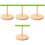 4Pièces Support Perroquet Table Bois Base Stable Forte 5