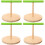 4Pièces Support Perroquet Table Bois Base Stable Forte 7