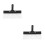 2Pièces Outil Murale Acier Inoxydable Texture Noir 10