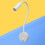 Lampada a collo d'oca a LED regolabile, bianca, 3W 5
