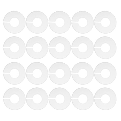 100Pcs White Plastic Wardrobe Dividers for Home Clothes Size Sorting