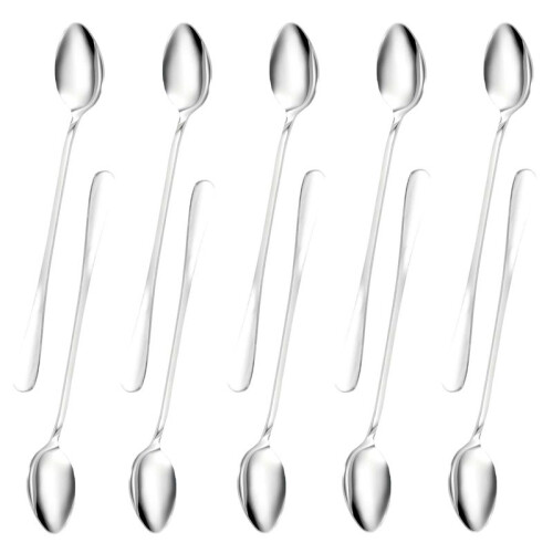 6Pcs Langstiel Edelstahl Tee KaffeelöFfel Eis Besteck