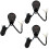 3Pièces Odomètre Digital Aluminium Noir Durable 12V 7