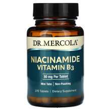 Dr. Mercola, Niacynamid Witamina B3, 50 mg, 270 Tabletek