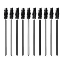 250Stk Schwarze Plastik Wimpernbürsten Einweg Für Make-Up Und