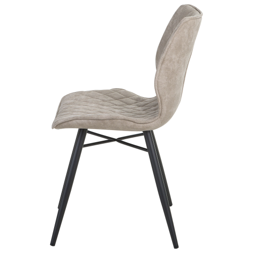 Beliani Set of 2 Dining Chairs LISLE Fabric Beige 1