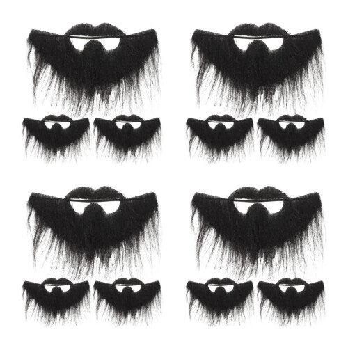 12Pièces Ensemble Barbe En Pour Déguisement 2