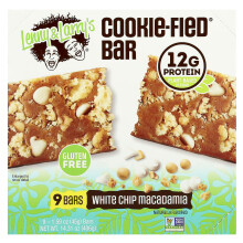 Lenny & Larry's, Cookie-Fied Bar, White Chip Macadamia, 9 Barů, 1,59 oz (45 g) Každá