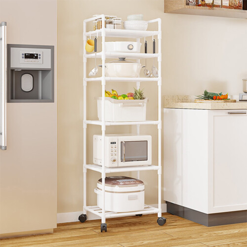 6-Tier Rolling Storage Cart with Lockable Wheels – Kitchen, Bathroom & Office Organizer 2