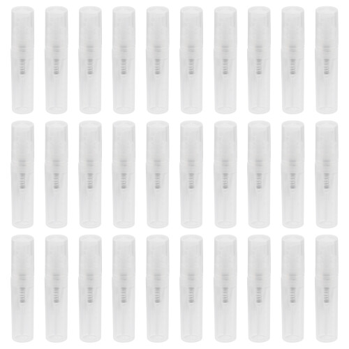 90Pcs Compact Transparent Reusable Spray Bottles Plastic for Body Mist