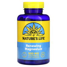 Nature's Life, Újjáélesztő Magnézium, 500 mg, 180 VegCaps