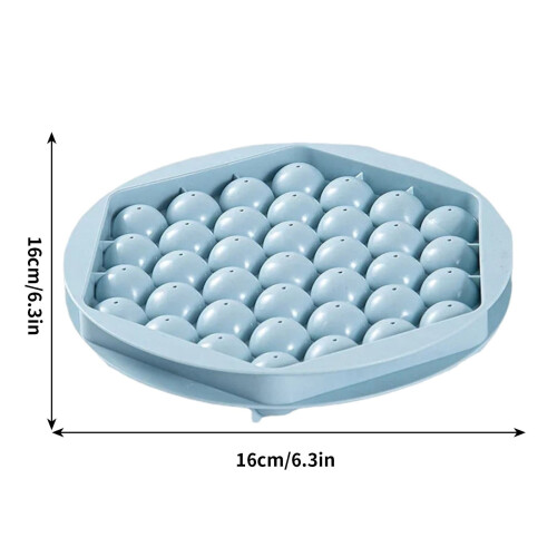 Food-Grade Silicone Round Ice Cube Tray 2