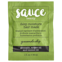 Sauce Beauty, Diepe Vochtigheid Haarmasker, Guacamole Whip, 1 fl oz (30 ml)